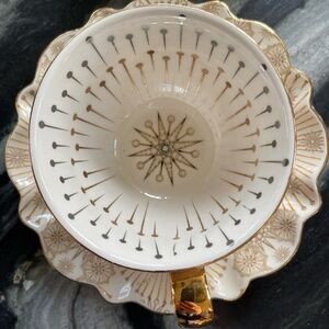 Set of 6 Catherine Martin Starry Night Celestial Art Deco Tea Cups and Saucers